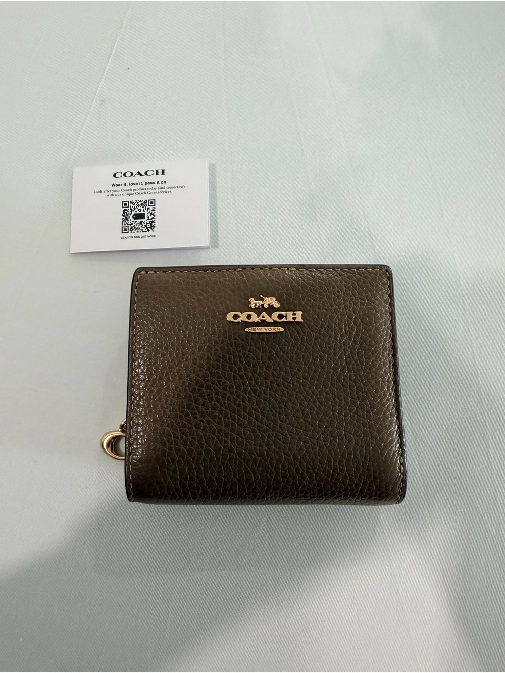 Coach Brown Leather Trifold Wallet